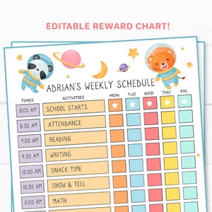 PSD Wochenplan, druckbare PDF, Job Chart