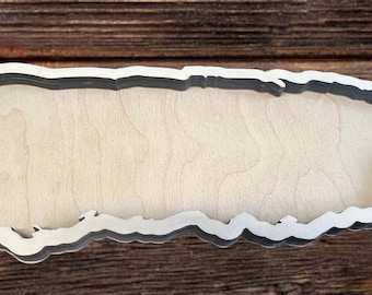 Puerto Rico Wood Serving Tray, PR Map