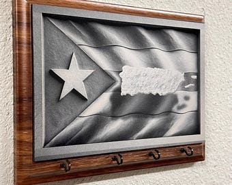 Puerto Rico 3D design Keychain Holder