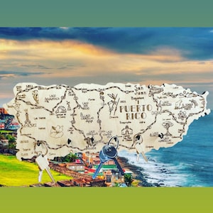 Puerto Rico Map Key Holder