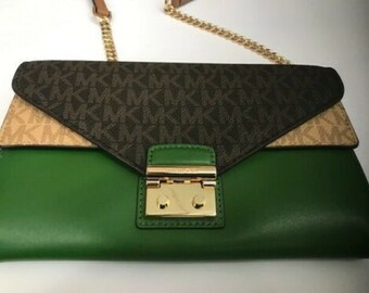 Vintage Michael Kors negro guijarro cuero Satchel hombro bolso | Etsy
