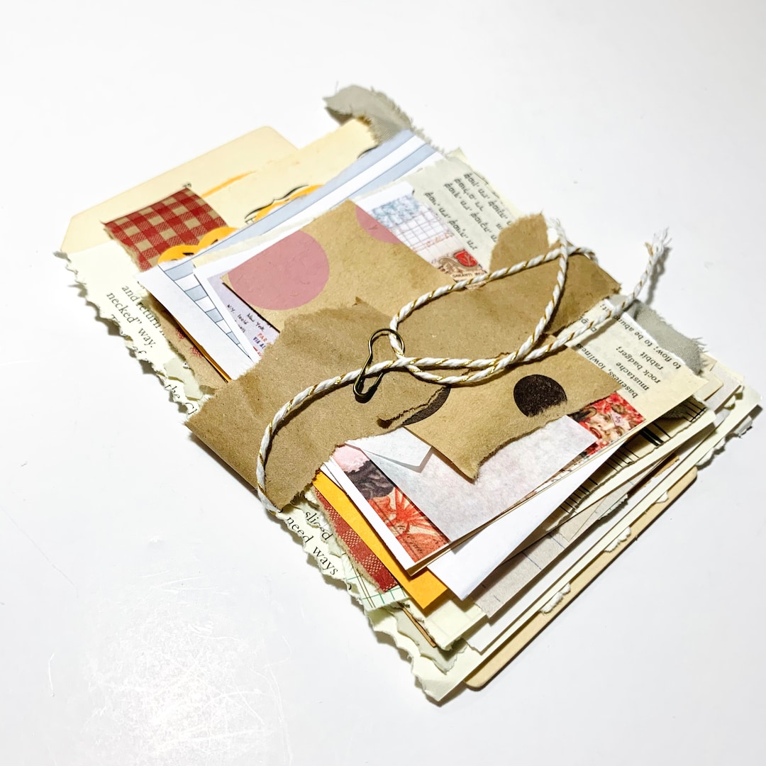 Collage Paper Scrap Bundle, Junk Journal Ephemera Pack, Vintage ...