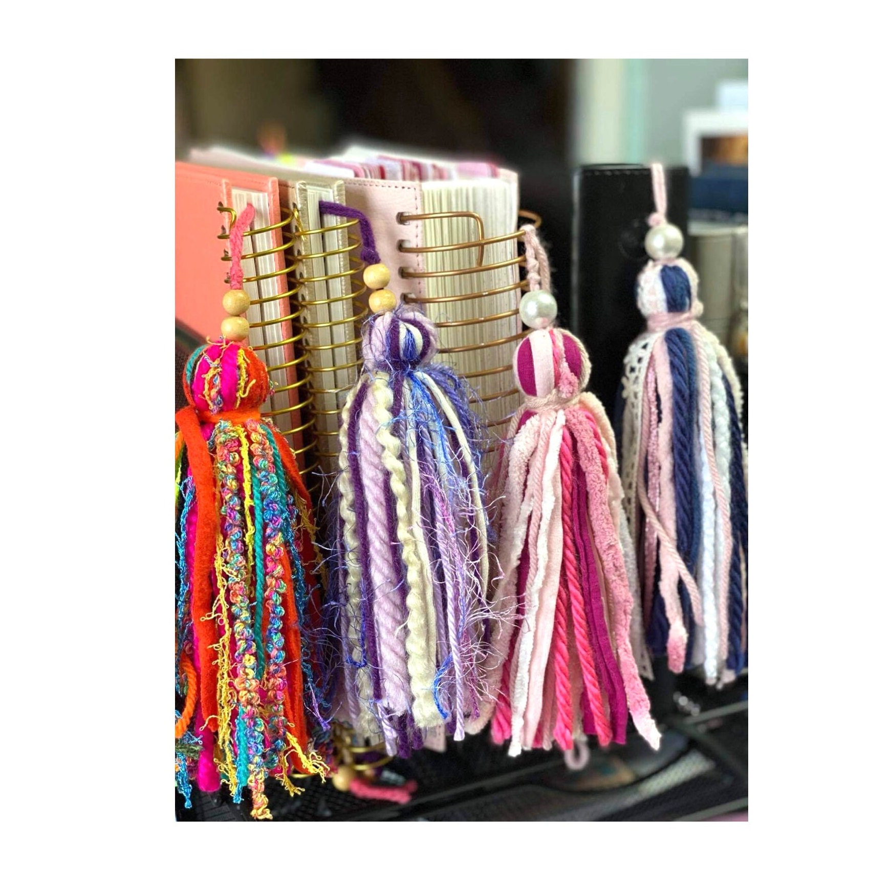 BUY 3 GET 1 FREE Tassel Bookmark. Bible Journaling Mix Media Etsy