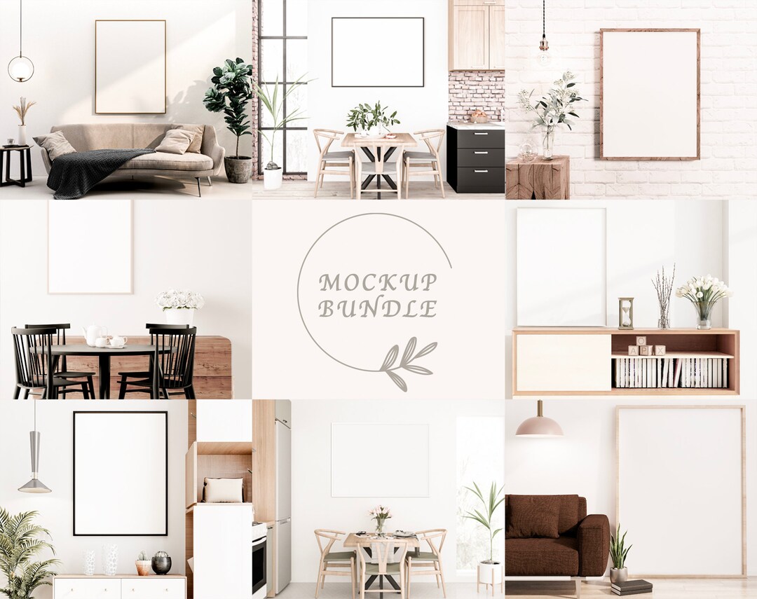 Frame Mockup Bundle, Frame Mockup, Minimalist Mockup, Mock Up, Mockup ...