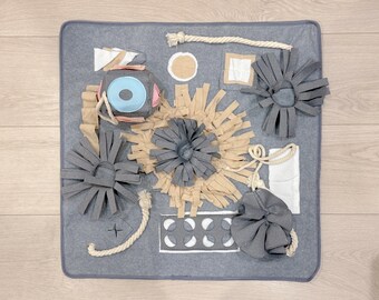 Washable Pet Snuffle Mat: Enrichment Foraging Game, Slow Feeder