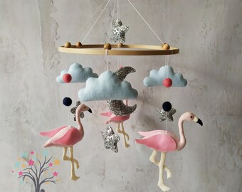 flamingo cot mobile