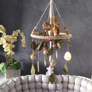 Forest nursery baby mobile/forest animal mobile/forest nursery mobile/woodland baby mobile/custom baby mobile/baby room mobile/new mom gift