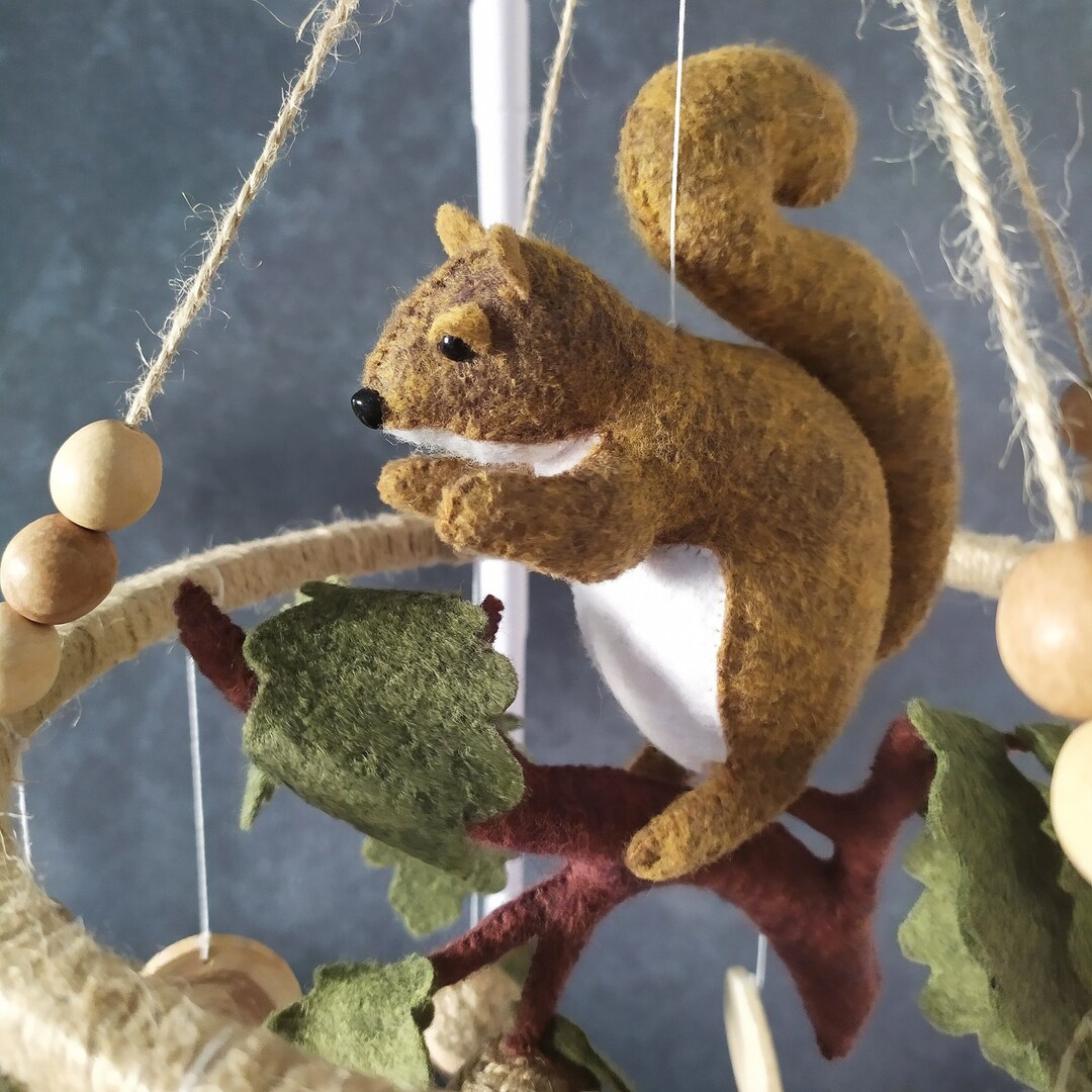Forest Nursery Baby Mobile/forest Animal Mobile/forest Nursery Etsy