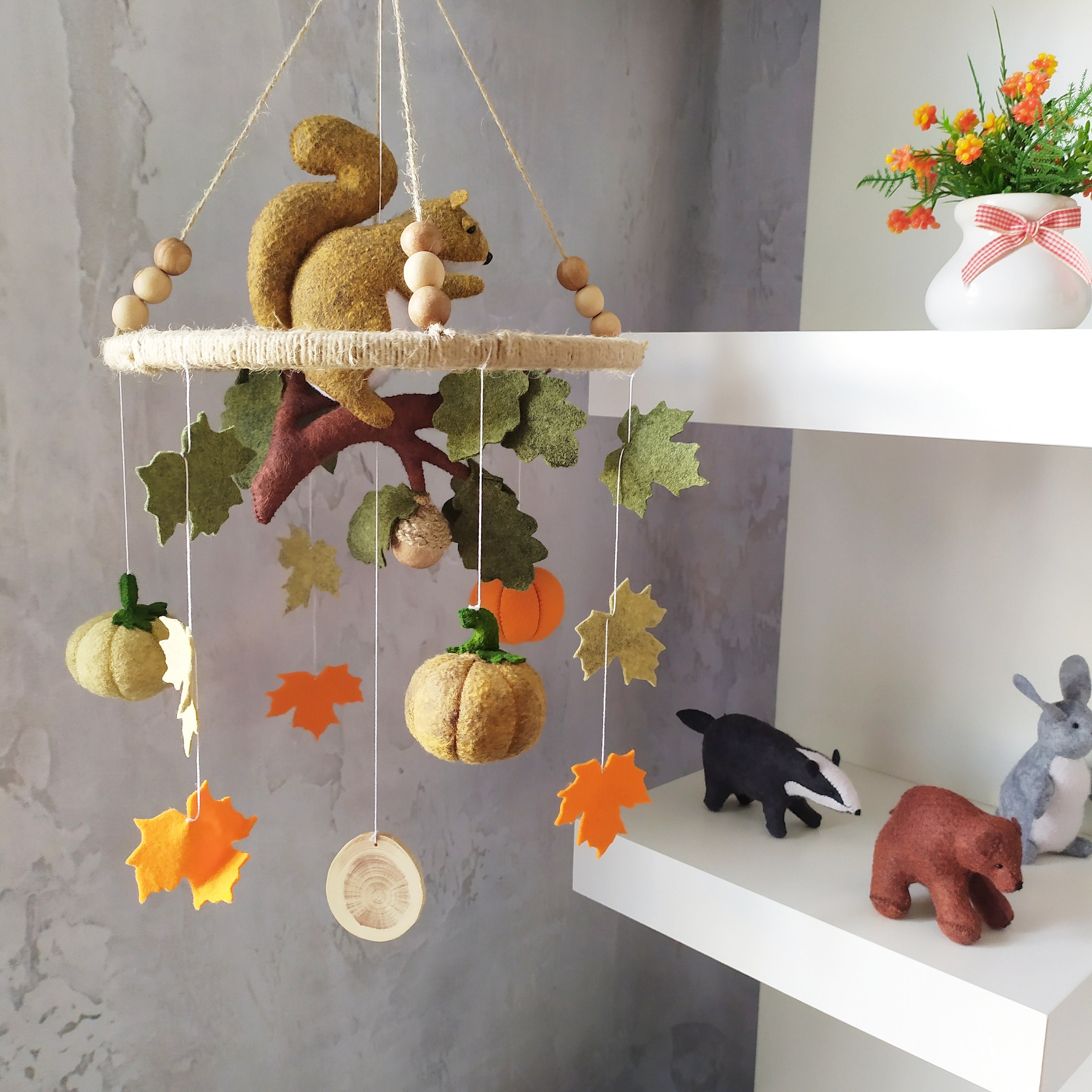 Woodland Baby Mobile/forest Animal Mobile/forest Nursery Etsy UK