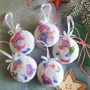 Christmas decoration, Christmas tree decor,Christmas felt ornaments Set of 6 Christmas tree decor Christmas tree ornaments