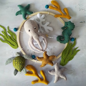 Baby Mobile/Nursery Mobile/Ocean Mobile/Baby Mobile Boy/Turtle Mobile/Mobile Girl/Felt Mobile/Baby Shower Gift