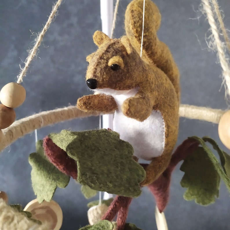 Forest Nursery Baby Mobile/forest Animal Mobile/forest Nursery Etsy