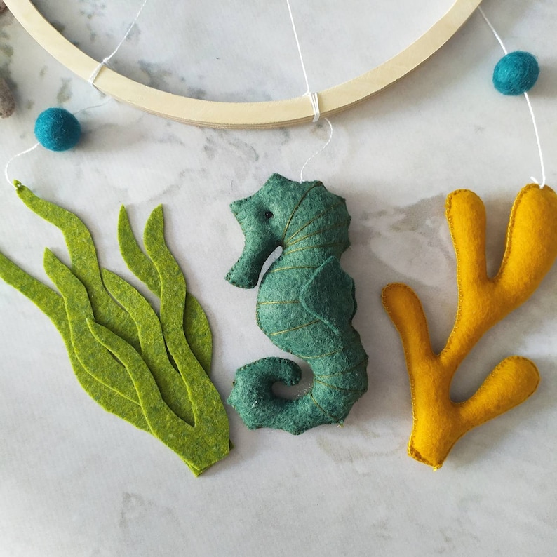 Ocean Sea Baby Felt Mobile Nautical Baby Mobileoctopus Etsy Australia