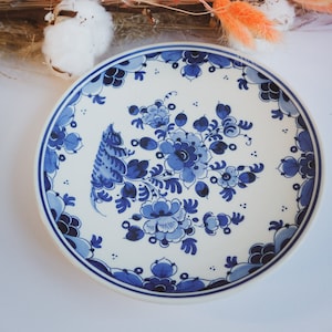 Vintage Zenith Gouda Delft Niebieski Talerz
