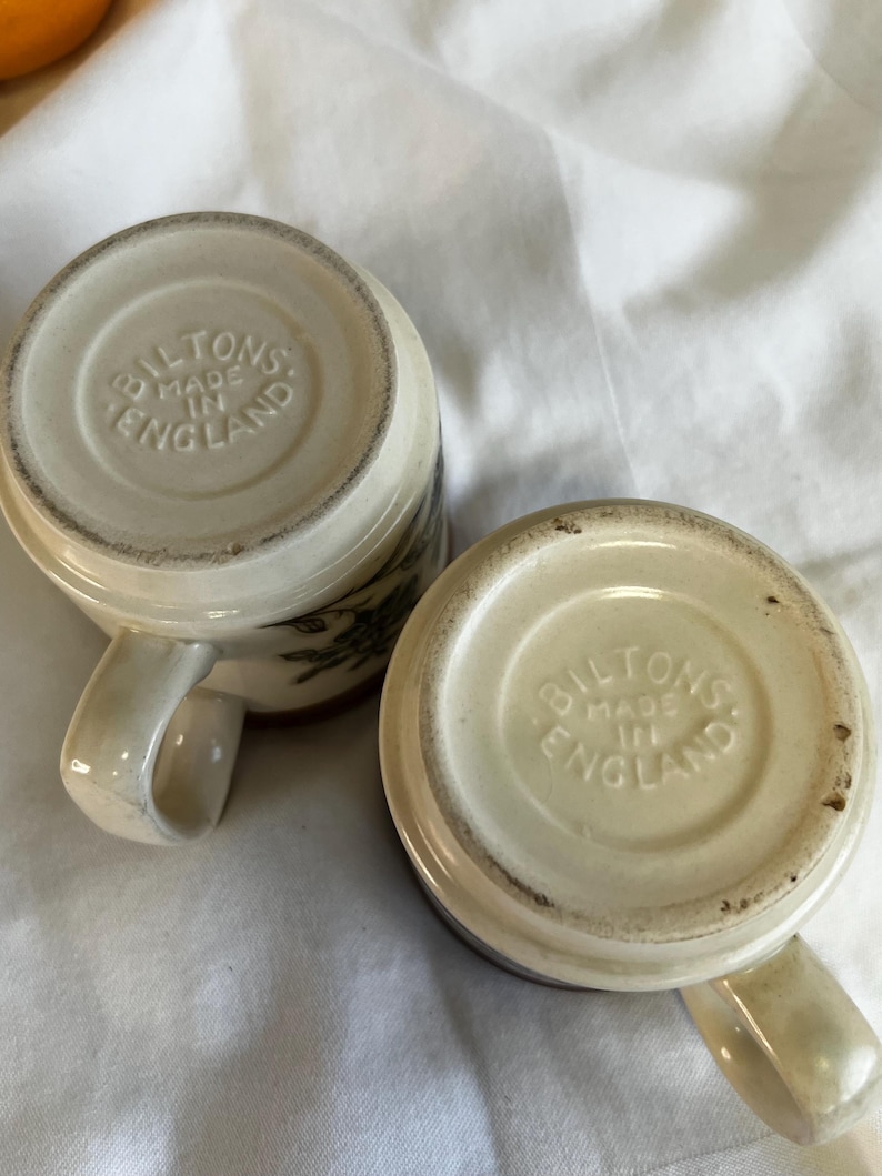 Vintage Biltons England Coffee Cups: Floral Cottagecore Tea Pair - Etsy