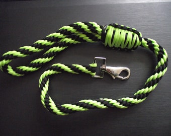 Neon Yellow/Black Paracord Dog Lead