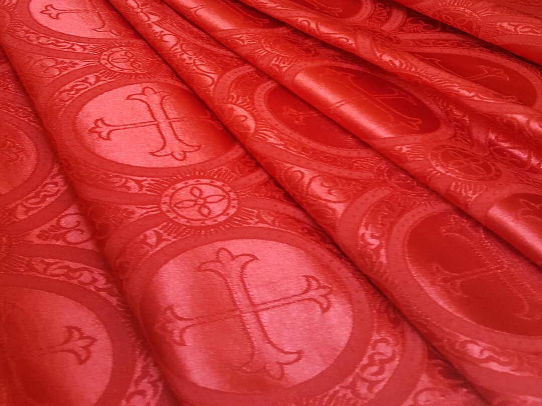 Red Reversible Liturgical Fabric 57 Wide by the Yard Religious