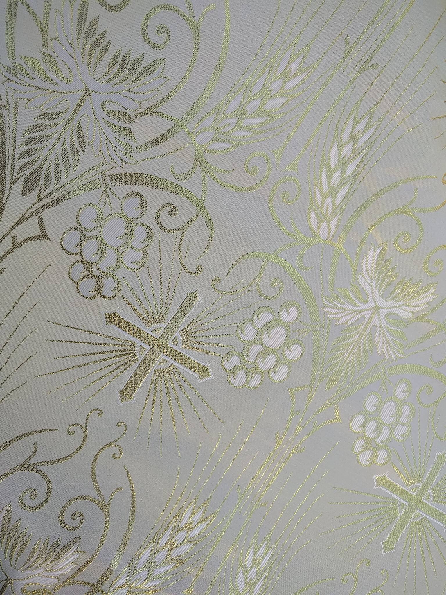 Gold and White Metallic Brocade Fabric by the Yard 57 - Etsy