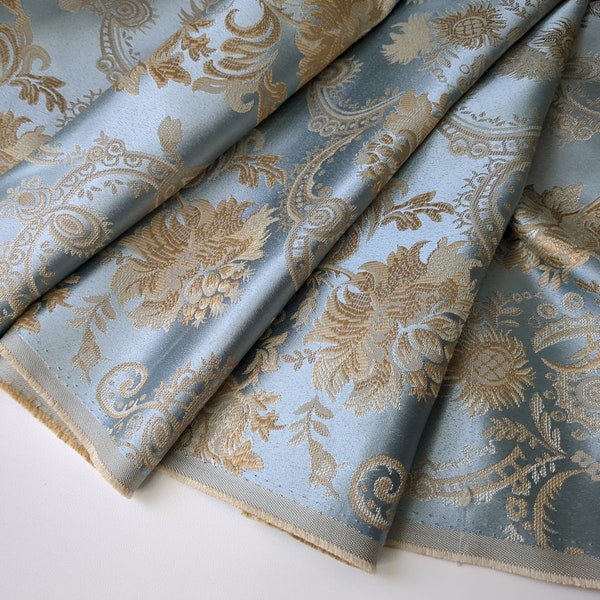 Gold Damask Fabric Etsy