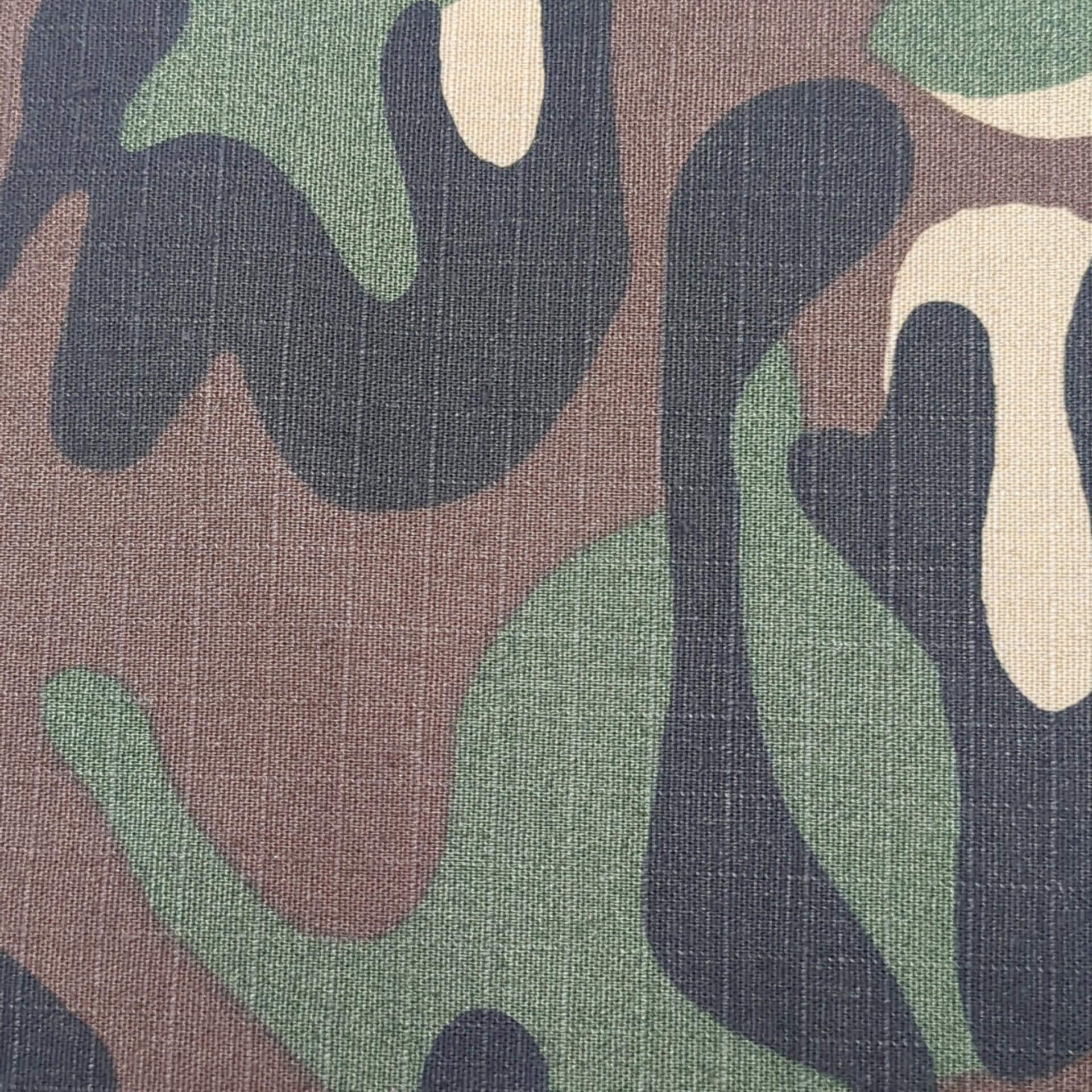 Cotton Ripstop Fabric Woodland Camouflage Pattern 58