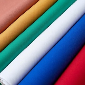 Poly Poplin Fabric Solid Color Polyester Fabric For Sewing and Decor 58/60" wide by the Yard
