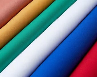 Poly Poplin Fabric Solid Color Polyester Fabric For Sewing and Decor 58/60" wide by the Yard