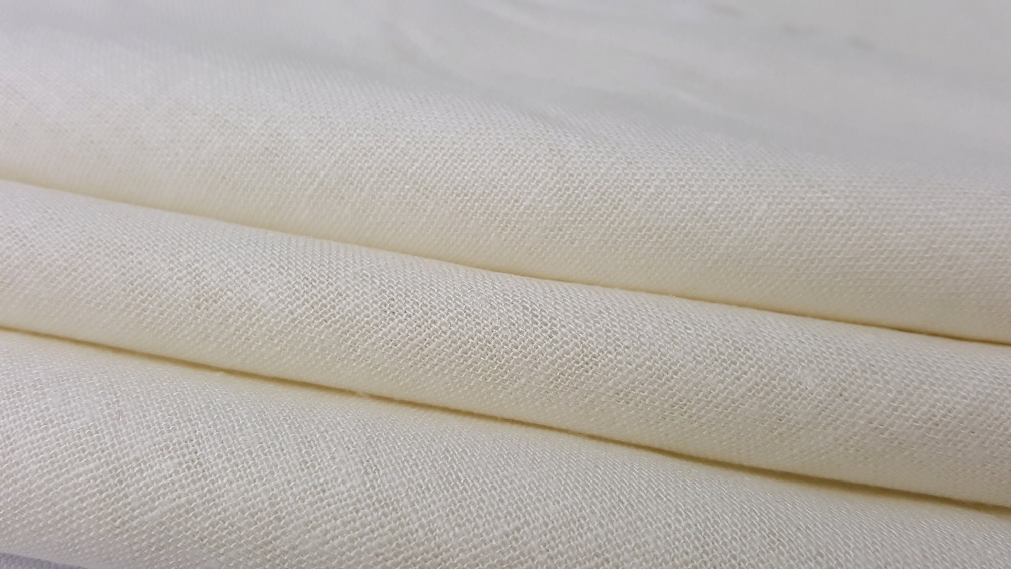 Linen Rayon Blend Fabric BTY Ivory Cream Pastel 52 W Etsy