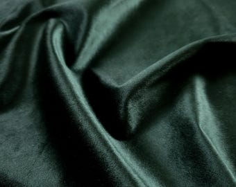 Dark Green Hunter Royal Velvet Fabric by Yard 60" Wide, Smooth Texture, Non Stretch Velvet for Sewing & Decor
