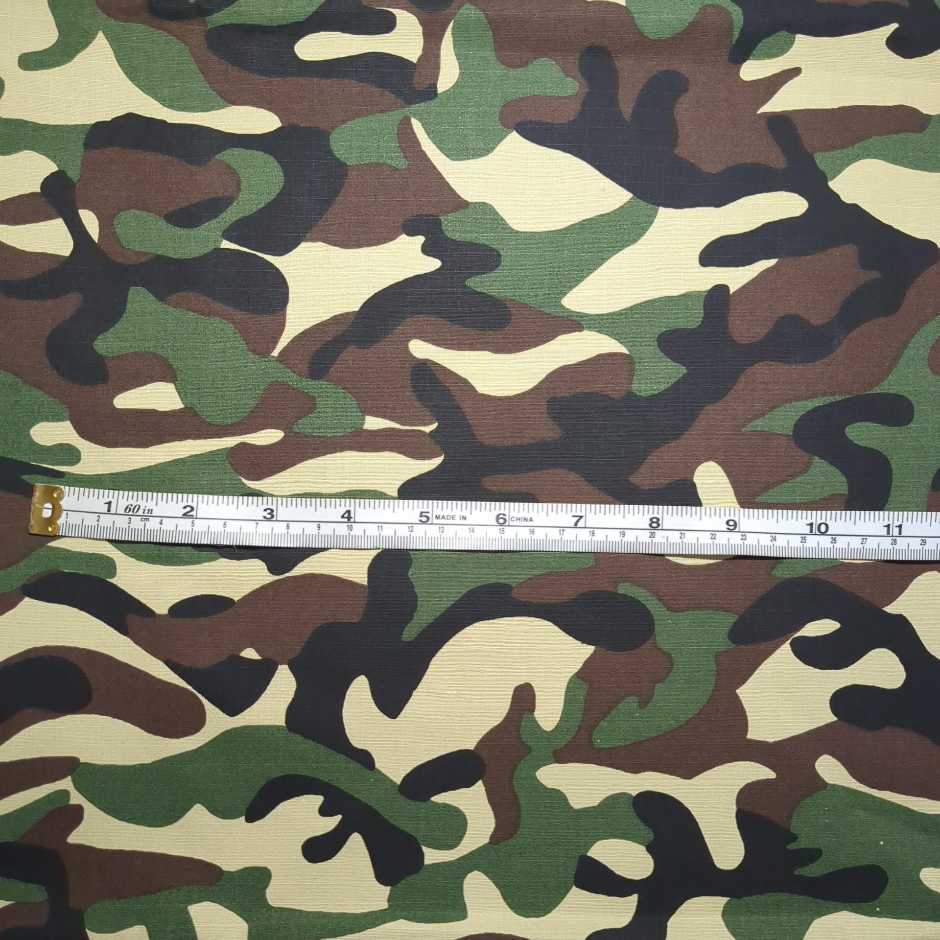Cotton Ripstop Fabric Woodland Camouflage Pattern 58