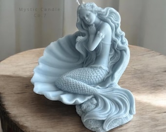 Mermaid Candle, Ocean Theme Candle, Coastal Home Decor, Beach Lover Gift, Nautical Decor, Beach Inspired Candle, Mother’s Day Gift