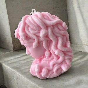 Medusa Candle: Handmade Soy Wax, Witchy Goddess Decor
