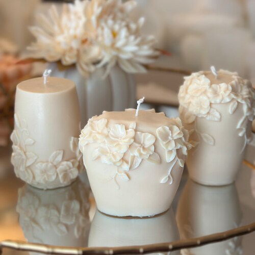 Handmade Rattan Flower Candle (1pc) | Perfect Gift for Her | Soy Wax | Unique Boho Decor | Mother's day Thoughtful Gift | Baptismal Favors