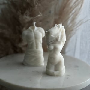 Women torso candle, Man Torso, Set of 2, Handmade Candles, Handmade Gift, Birthday Gift, Home decor, Sculpture candle, Soy wax candle