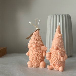 Gnome candle (Set of 2), Small, Gnome candle, Mother's Day Gift, Handmade candles,  Unique Home Decor, Custom color candle, Birthday gift