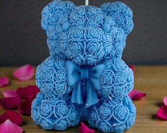 Teddy Bear Soy Candle | Valentine Gift for Her | Handcrafted Cute Decor | Beautiful Colors & Delightful Scents