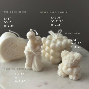 Valentine’s Day Gift Candle Set – White and Pink Heart Cande, Matchbox Included