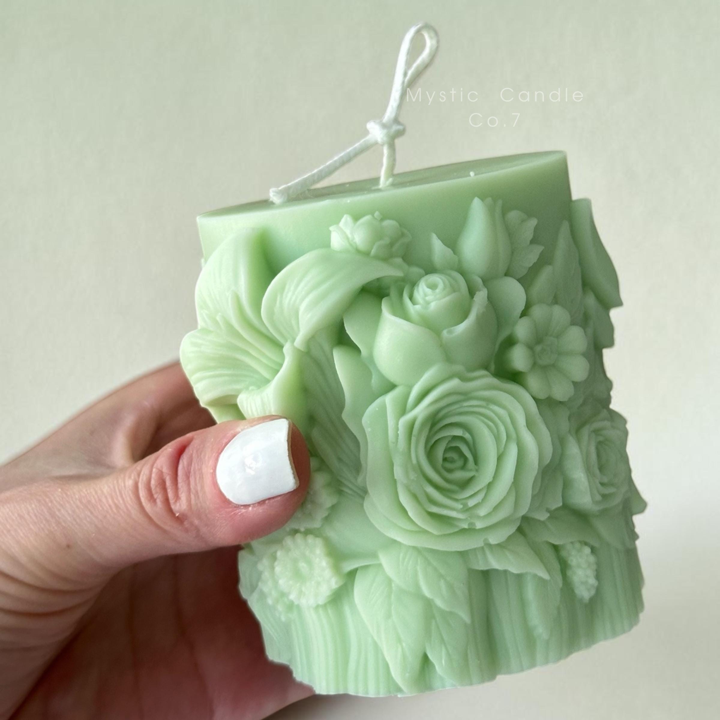 Handmade Floral Soy Wax Candle, 25-30 Hour Burn, Summer Scented Candle ...