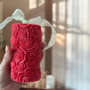 Handmade Soy Wax Flower Candle: Wedding Decor, Gift Favors