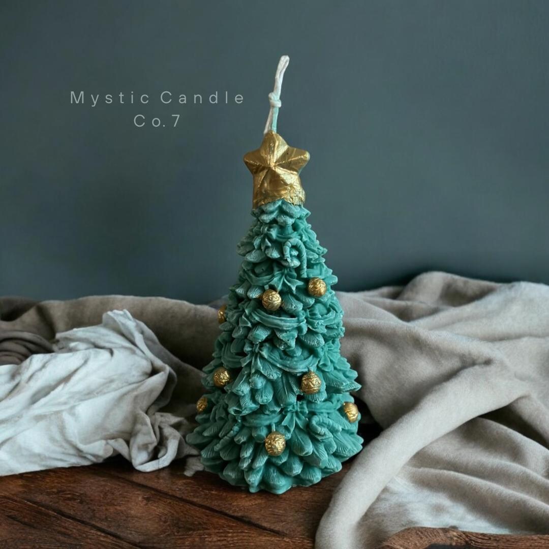 Christmas Tree Candle: Handmade Soy Wax Holiday Decor - Etsy
