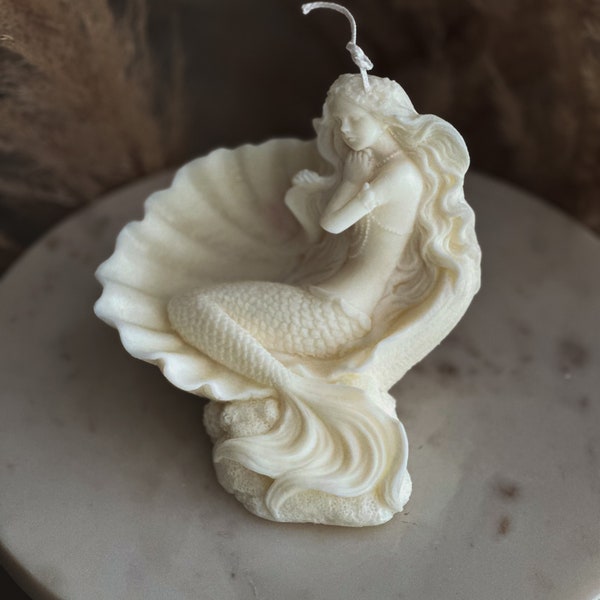 Mermaid Candle, Soy candle, Gift for her, Aroma Candle, Birthday gift, Mother's day gift, Handmade candle, Sculpture candle, Handmade Gift