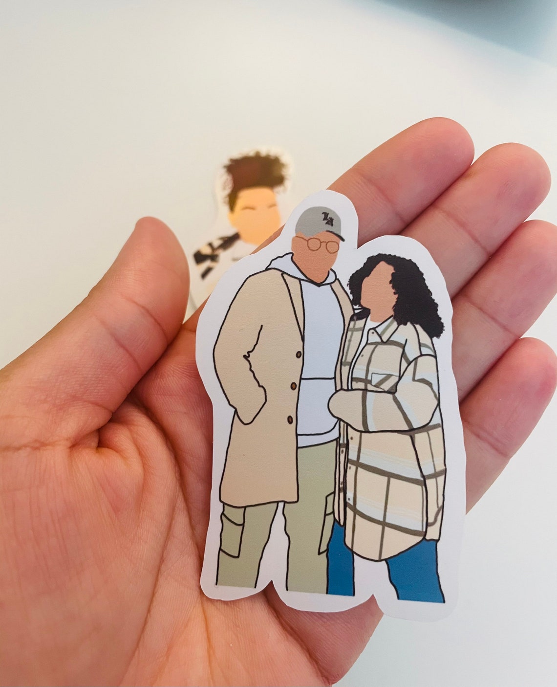 Custom Portrait Illustration Sticker Etsy