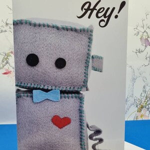 Biglietto di auguri vuoto "Hey" per capelli carini fatti a mano per ogni occasione - Free UK p +p