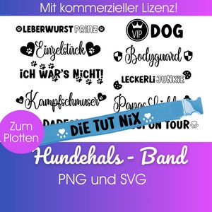 Plotter file dog collar svg png | Plotting Dogs bundle | Plotter file for dogs | Dog Collar Template | Saying dog funny