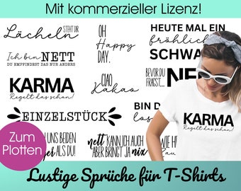 Plotterdatei LUSTIGE SPRÜCHE für Shirts png + svg |  Plotterdatei Sprüche | Plotterdatei Spruch Deutsch