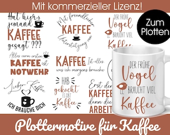 Plotterdatei KAFFEE svg png | Kaffeeliebhaber Zitate | Kaffee SVG Bundle | Kaffee Spruch Plotter Datei