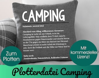 Plotterdatei CAMPING Definition svg+ png | Plotterdatei campen| CAMPER plotten Wörterbuch| campingwagen plotten |kommerzielle Lizenz