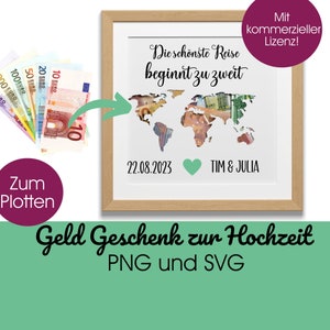 Plotter file MONEY GIFT WEDDING png + svg | personalized money gift for the wedding svg, png, | Download