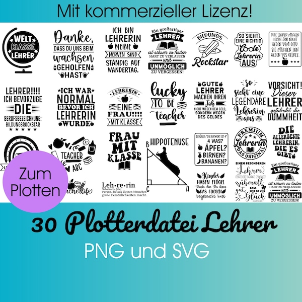 Plotterdatei LEHRER svg + png | Lehrer-Svg-Bundle |Lehrer-Zitat-Svg |Lehrer Abschied |Schule-Svg | Lehrer-Lebensart-Svg |Geschenk Lehrer svg