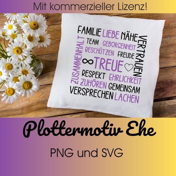 Plotterdatei EHE png + svg | Liebe plotten | Familie Plotterdatei | Hochzeit svg png