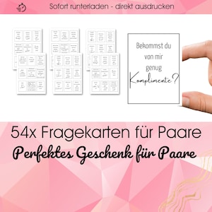 DESCARGAR Juego de preguntas para parejas | Regalo de pareja de bricolaje | Regalo para marido esposa| imprimir inmediatamente | Razones por las que te amo | Día de San Valentín